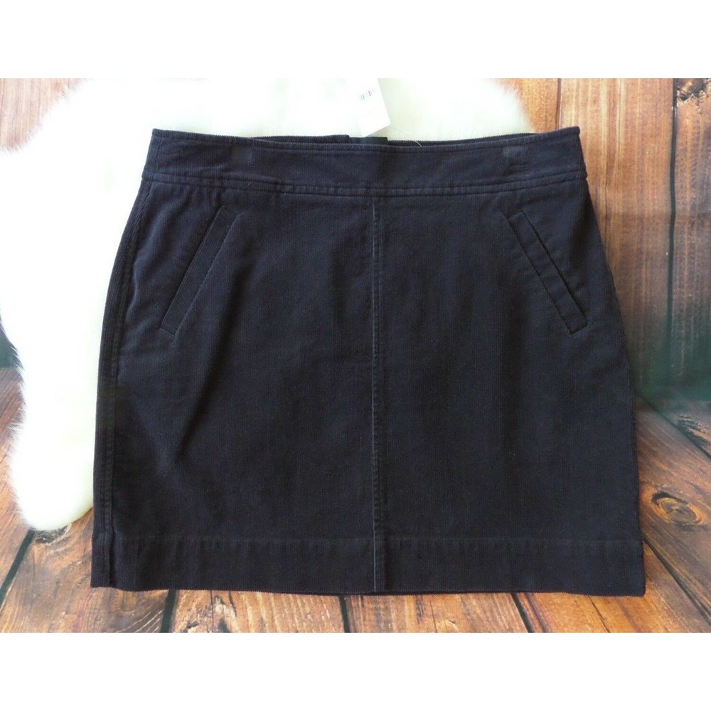 LOFT Ann Taylor Blue Corduroy Mini Skirt 8
